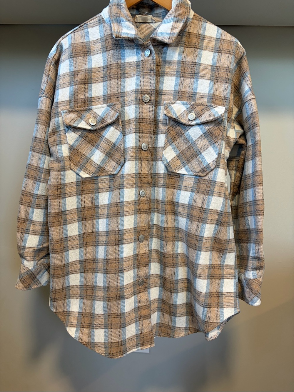 Altar’d State Shacket Jacket Plaid Button Down Long Sleeve M Cozy Cabin core